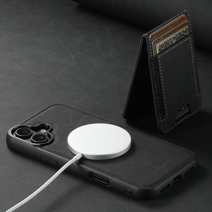 Suteni H17 Litchi Texture Leather MagSafe Detachable Wallet Phone Case, For iPhone 18, For iPhone 18 Pro, For iPhone 18 Pro Max, For iPhone 17 Pro Max, For iPhone 17 Pro, For iPhone 17