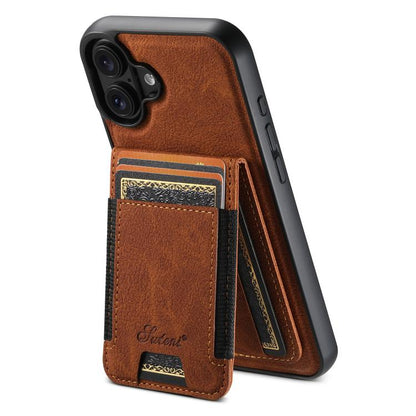 Suteni H17 Litchi Texture Leather MagSafe Detachable Wallet Phone Case, For iPhone 18, For iPhone 18 Pro, For iPhone 18 Pro Max, For iPhone 17 Pro Max, For iPhone 17 Pro, For iPhone 17