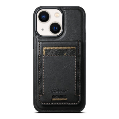 Suteni H17 Oil Eax Leather MagSafe Detachable Wallet Phone Case, For iPhone 13 Pro, For iPhone 13, For iPhone 12, For iPhone 12 Pro Max