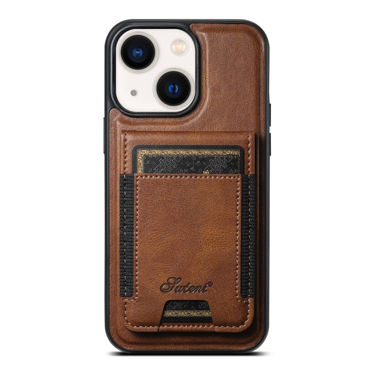 Suteni H17 Oil Eax Leather MagSafe Detachable Wallet Phone Case, For iPhone 13 Pro, For iPhone 13, For iPhone 12, For iPhone 12 Pro Max