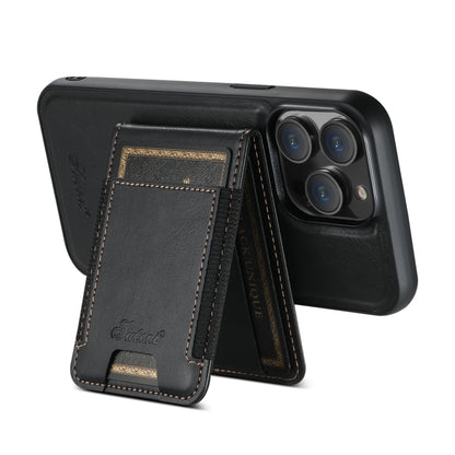 Suteni H17 Oil Eax Leather MagSafe Detachable Wallet Phone Case