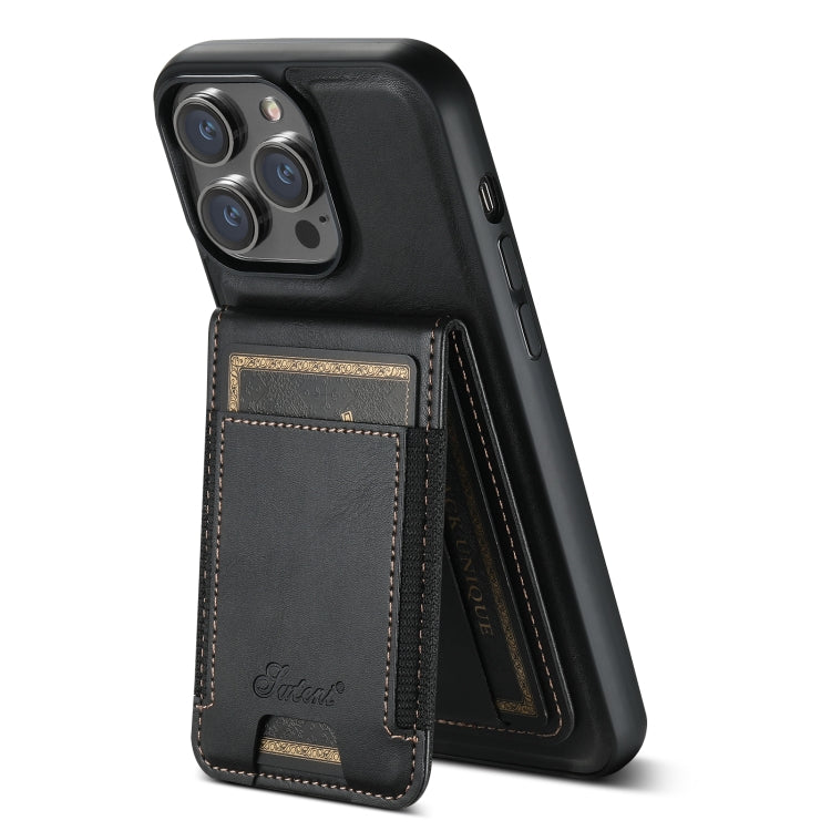 Suteni H17 Oil Eax Leather MagSafe Detachable Wallet Phone Case, For iPhone 13 Pro, For iPhone 13, For iPhone 12, For iPhone 12 Pro Max