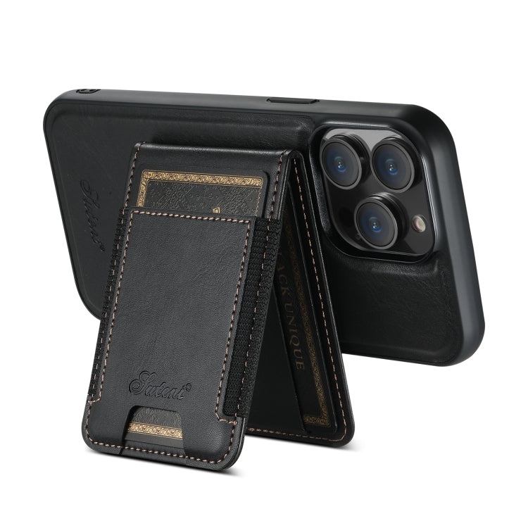 Suteni H17 Oil Eax Leather MagSafe Detachable Wallet Phone Case, For iPhone 13 Pro, For iPhone 13, For iPhone 12, For iPhone 12 Pro Max