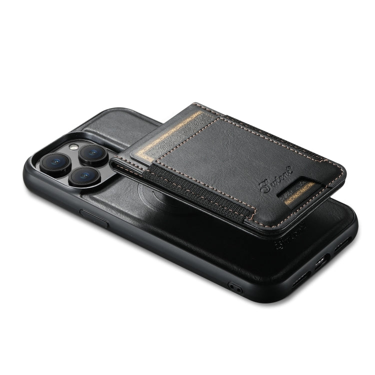 Suteni H17 Oil Eax Leather MagSafe Detachable Wallet Phone Case, For iPhone 13 Pro, For iPhone 13, For iPhone 12, For iPhone 12 Pro Max