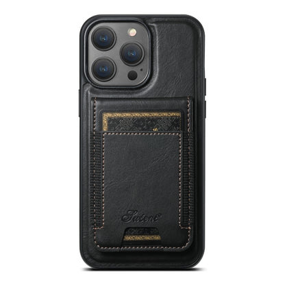 Suteni H17 Oil Eax Leather MagSafe Detachable Wallet Phone Case, For iPhone 13 Pro, For iPhone 13, For iPhone 12, For iPhone 12 Pro Max