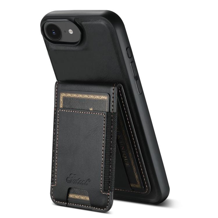 Suteni H17 Oil Eax Leather MagSafe Detachable Wallet Phone Case, For iPhone 17e / 16e, For iPhone 17 Pro Max, For iPhone 17 Pro, For iPhone 17