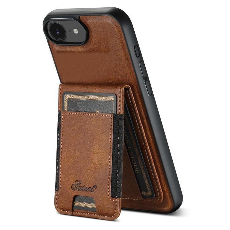 Suteni H17 Oil Eax Leather MagSafe Detachable Wallet Phone Case, For iPhone 17e / 16e, For iPhone 17 Pro Max, For iPhone 17 Pro, For iPhone 17