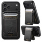 Suteni H17 Oil Eax Leather MagSafe Detachable Wallet Phone Case, For iPhone 18, For iPhone 18 Pro, For iPhone 18 Pro Max, For iPhone 17 Pro Max