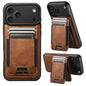 Suteni H17 Oil Eax Leather MagSafe Detachable Wallet Phone Case, For iPhone 18, For iPhone 18 Pro, For iPhone 18 Pro Max, For iPhone 17 Pro Max