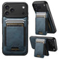 Suteni H17 Oil Eax Leather MagSafe Detachable Wallet Phone Case, For iPhone 18, For iPhone 18 Pro, For iPhone 18 Pro Max, For iPhone 17 Pro Max