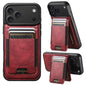 Suteni H17 Oil Eax Leather MagSafe Detachable Wallet Phone Case, For iPhone 17 Pro, For iPhone 17, For iPhone Air, For iPhone 16 Pro Max