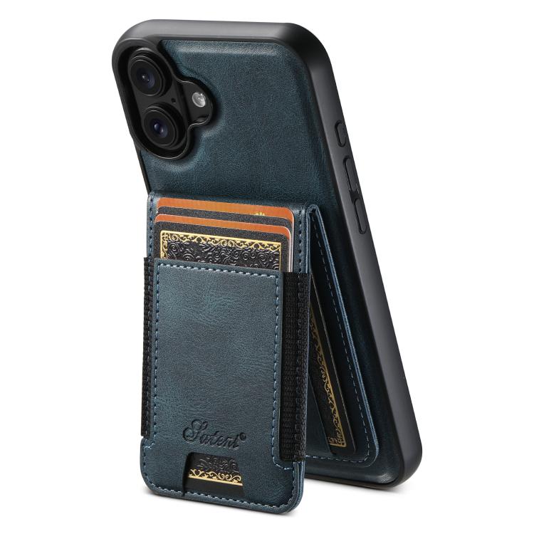 Suteni H17 Oil Eax Leather MagSafe Detachable Wallet Phone Case, For iPhone 17 Pro, For iPhone 17, For iPhone Air, For iPhone 16 Pro Max