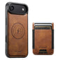 Suteni H17 Oil Eax Leather MagSafe Detachable Wallet Phone Case, For iPhone 17 Pro, For iPhone 17, For iPhone Air, For iPhone 16 Pro Max