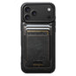 Suteni H17 Oil Eax Leather MagSafe Detachable Wallet Phone Case, For iPhone 18, For iPhone 18 Pro, For iPhone 18 Pro Max, For iPhone 17 Pro Max