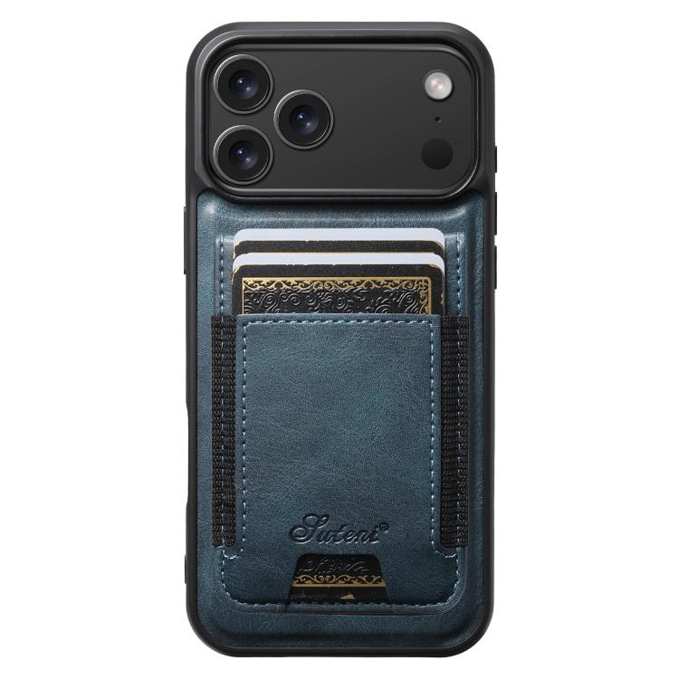 Suteni H17 Oil Eax Leather MagSafe Detachable Wallet Phone Case, For iPhone 18, For iPhone 18 Pro, For iPhone 18 Pro Max, For iPhone 17 Pro Max