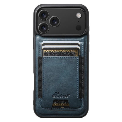 Suteni H17 Oil Eax Leather MagSafe Detachable Wallet Phone Case, For iPhone 18, For iPhone 18 Pro, For iPhone 18 Pro Max, For iPhone 17 Pro Max