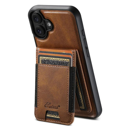 Suteni H17 Oil Eax Leather MagSafe Detachable Wallet Phone Case, For iPhone 18, For iPhone 18 Pro, For iPhone 18 Pro Max, For iPhone 17 Pro Max