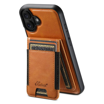 Suteni H17 Oil Eax Leather MagSafe Detachable Wallet Phone Case, For iPhone 18, For iPhone 18 Pro, For iPhone 18 Pro Max, For iPhone 17 Pro Max