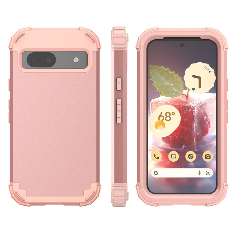 3 in 1 Silicone Hybrid PC Shockproof Phone Case, For Google Pixel 9 Pro XL, For Google Pixel 9 Pro, For Google Pixel 8a