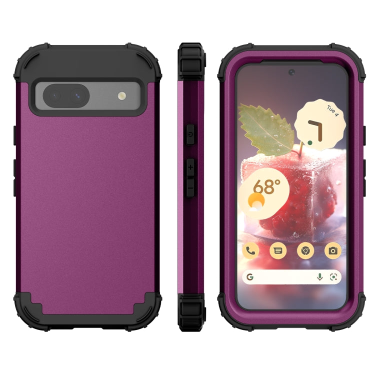 3 in 1 Silicone Hybrid PC Shockproof Phone Case, For Google Pixel 9 Pro XL, For Google Pixel 9 Pro, For Google Pixel 8a