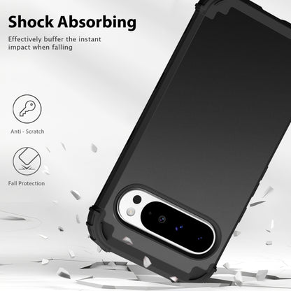 3 in 1 Silicone Hybrid PC Shockproof Phone Case, For Google Pixel 9 Pro XL, For Google Pixel 9 Pro, For Google Pixel 8a