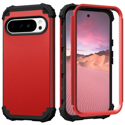 3 in 1 Silicone Hybrid PC Shockproof Phone Case, For Google Pixel 9 Pro XL, For Google Pixel 9 Pro, For Google Pixel 8a
