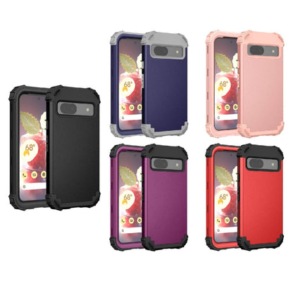 3 in 1 Silicone Hybrid PC Shockproof Phone Case, For Google Pixel 9 Pro XL, For Google Pixel 9 Pro, For Google Pixel 8a