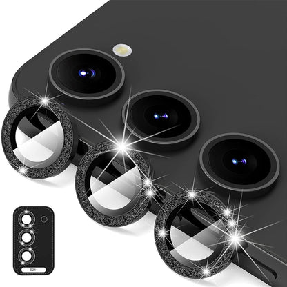 ENKAY Hat-Prince 9H Rear Camera Lens Glitter Aluminium Alloy Tempered Glass Film, For Samsung Galaxy S24 Ultra 5G, For Samsung Galaxy S24+ 5G, For Samsung Galaxy S24 5G