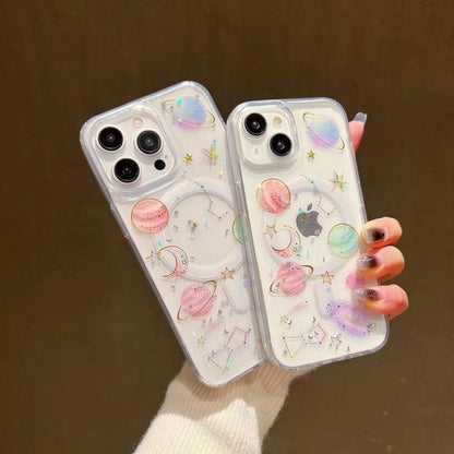 Cosmic Star MagSafe TPU Phone Case, For iPhone 16 Pro Max, For iPhone 16 Pro, For iPhone 16 Plus, For iPhone 16, For iPhone 15 Pro Max, For iPhone 15 Pro, For iPhone 15 Plus, For iPhone 15, For iPhone 14 Plus, For iPhone 14, For iPhone 14 Pro          ...