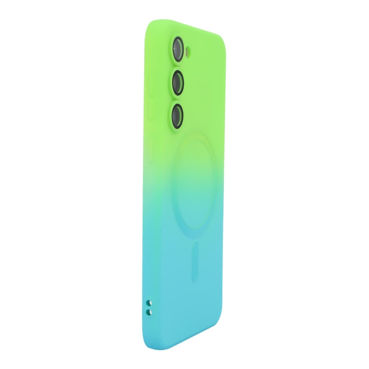 ENKAY Hat-Prince MagSafe Rainbow Gradient Silicone Phone Case with Lens Film, For Samsung Galaxy A34, For Samsung Galaxy A54, For Samsung Galaxy S23 Ultra 5G, For Samsung Galaxy S23+ 5G