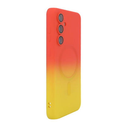 ENKAY Hat-Prince MagSafe Rainbow Gradient Silicone Phone Case with Lens Film, For Galaxy A18 4G / 5G, For Samsung Galaxy A17 / A26 5G, For Samsung Galaxy A06 4G / 5G, For Samsung Galaxy A16 4G / 5G