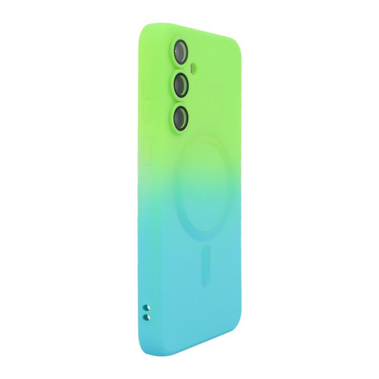 ENKAY Hat-Prince MagSafe Rainbow Gradient Silicone Phone Case with Lens Film, For Galaxy A18 4G / 5G, For Samsung Galaxy A17 / A26 5G, For Samsung Galaxy A06 4G / 5G, For Samsung Galaxy A16 4G / 5G