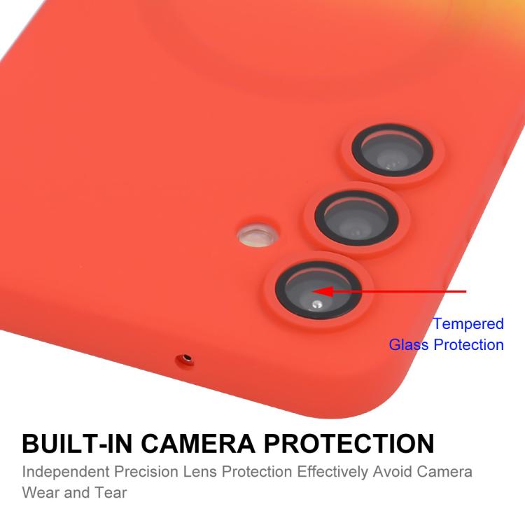 ENKAY Hat-Prince MagSafe Rainbow Gradient Silicone Phone Case with Lens Film, For Galaxy A08 4G, For Galaxy S26 FE 5G, For Galaxy A57 5G, For Samsung Galaxy A37 5G