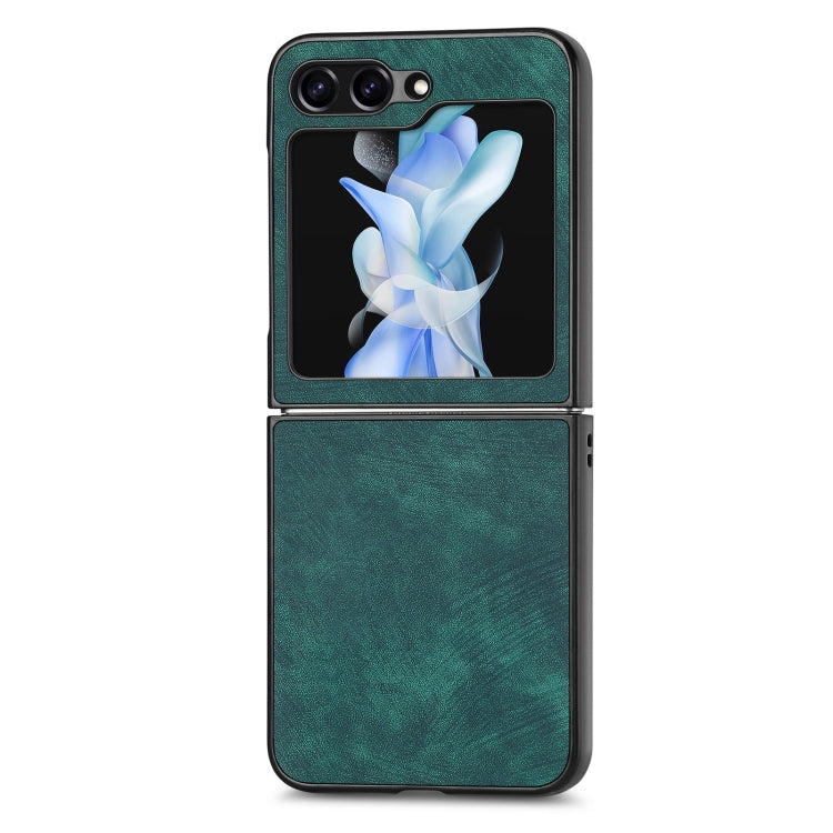 Retro Leather Shockproof Phone Case, For Samsung Galaxy Z Flip6 / Flip7 FE, For Samsung Galaxy Z Flip5 5G