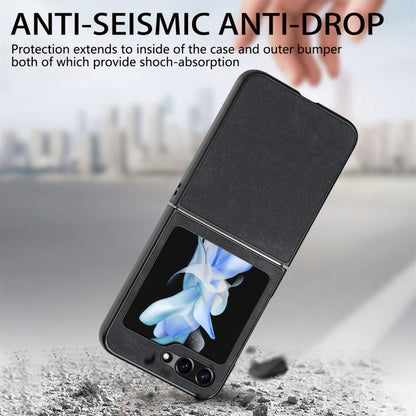 Retro Leather Shockproof Phone Case, For Samsung Galaxy Z Flip6 / Flip7 FE, For Samsung Galaxy Z Flip5 5G