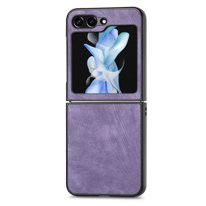 Retro Leather Shockproof Phone Case, For Samsung Galaxy Z Flip6 / Flip7 FE, For Samsung Galaxy Z Flip5 5G