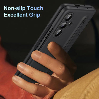 Long Chi Grain Leather Shockproof Phone Case, No Pen, For Samsung Galaxy Z Fold7 5G, For Samsung Galaxy Z Fold6 5G, For Samsung Galaxy Z Fold5 5G