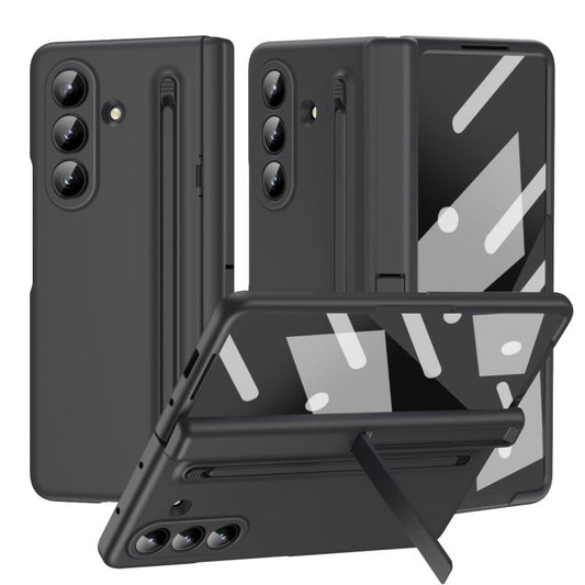 Long Chi Grain Leather Shockproof Phone Case, No Pen, For Galaxy Z Fold8 5G, For Galaxy Z Fold7 5G, For Galaxy Z Fold6 5G, For Galaxy Z Fold5 5G