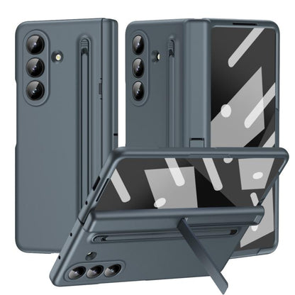 Long Chi Grain Leather Shockproof Phone Case, No Pen, For Galaxy Z Fold8 5G, For Galaxy Z Fold8 Ultra 5G, For Galaxy Z Fold7 5G, For Galaxy Z Fold6 5G, For Galaxy Z Fold5 5G
