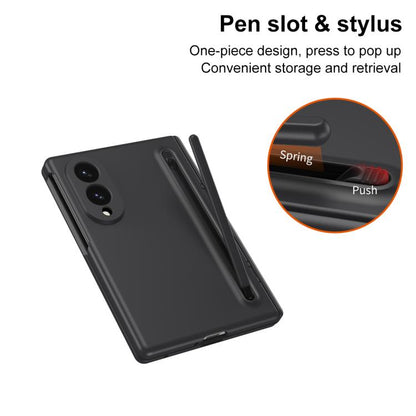 Long Chi Grain Leather Shockproof Phone Case, No Pen, For Galaxy Z Fold8 5G, For Galaxy Z Fold8 Ultra 5G, For Galaxy Z Fold7 5G, For Galaxy Z Fold6 5G, For Galaxy Z Fold5 5G