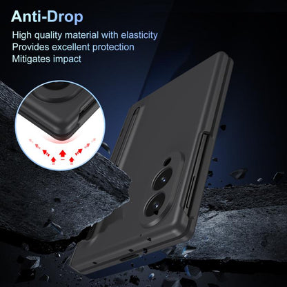 Long Chi Grain Leather Shockproof Phone Case, No Pen, For Galaxy Z Fold8 5G, For Galaxy Z Fold8 Ultra 5G, For Galaxy Z Fold7 5G, For Galaxy Z Fold6 5G, For Galaxy Z Fold5 5G