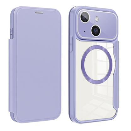 Colored Shield MagSafe Magnetic RFID Anti-theft Leather Phone Case, For iPhone 15 Pro Max, For iPhone 15 Pro, For iPhone 15 Plus, For iPhone 15