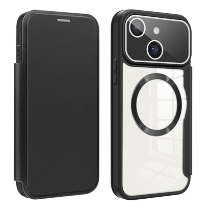 Colored Shield MagSafe Magnetic RFID Anti-theft Leather Phone Case, For iPhone 15 Pro Max, For iPhone 15 Pro, For iPhone 15 Plus, For iPhone 15