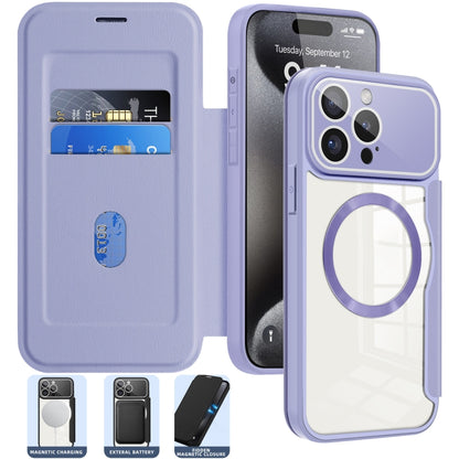 Colored Shield MagSafe Magnetic RFID Anti-theft Leather Phone Case, For iPhone 15 Pro Max, For iPhone 15 Pro, For iPhone 15 Plus, For iPhone 15