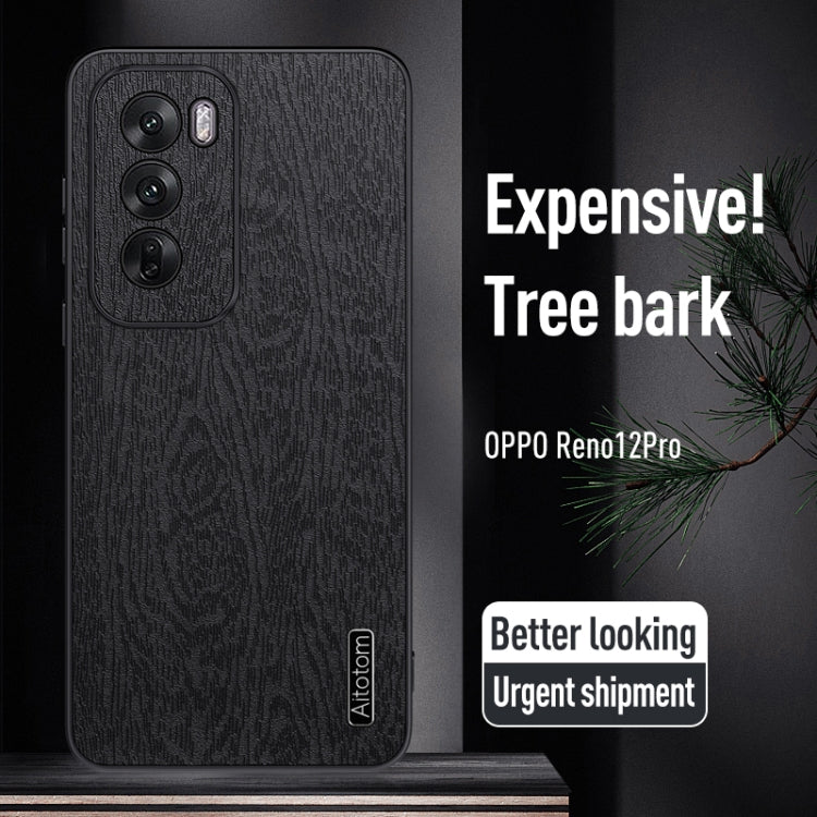 Tree Bark Leather Shockproof Phone Case, For OPPO Reno12 Pro Global, For OPPO Reno12 Global, For OPPO K12X, For OPPO A60 4G Global, For OPPO A3 Pro China, For OPPO Reno11 F, For OPPO Reno11  Global, For OPPO Find X8 Pro