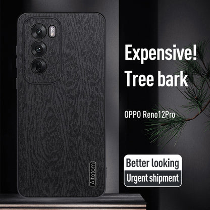 Tree Bark Leather Shockproof Phone Case, For OPPO Reno12 Pro Global, For OPPO Reno12 Global, For OPPO K12X, For OPPO A60 4G Global, For OPPO A3 Pro China, For OPPO Reno11 F, For OPPO Reno11  Global, For OPPO Find X8 Pro