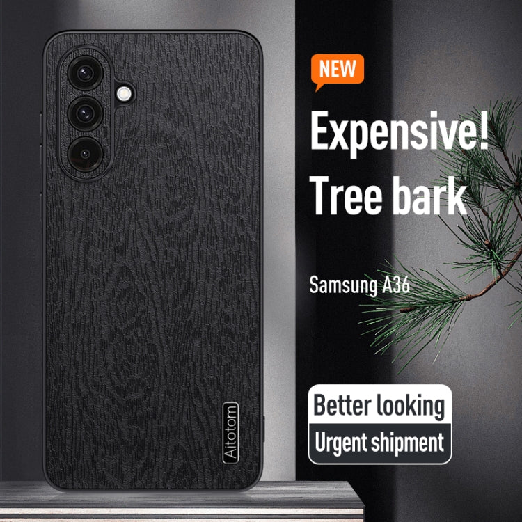 Tree Bark Leather Shockproof Phone Case, For Samsung Galaxy A16 4G, For Samsung Galaxy A06 4G, For Samsung Galaxy S24 FE 5G, For Samsung Galaxy M55, For Samsung Galaxy A55, For Samsung Galaxy S23 FE 5G