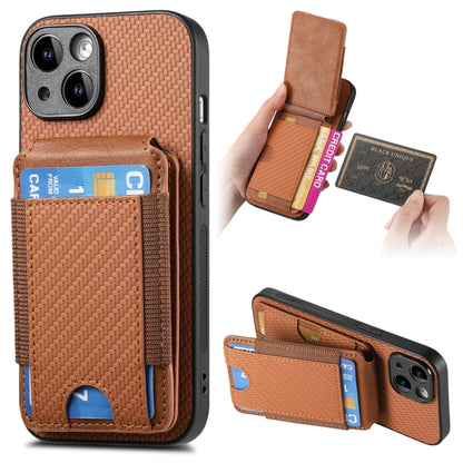 Carbon Fiber Vertical Flip Wallet Stand Phone Case
