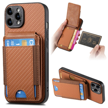 Carbon Fiber Vertical Flip Wallet Stand Phone Case