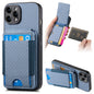 Carbon Fiber Vertical Flip Wallet Stand Phone Case